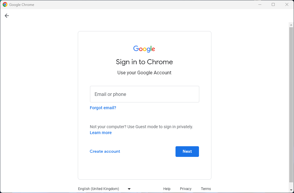 Signing in to Gmail Account