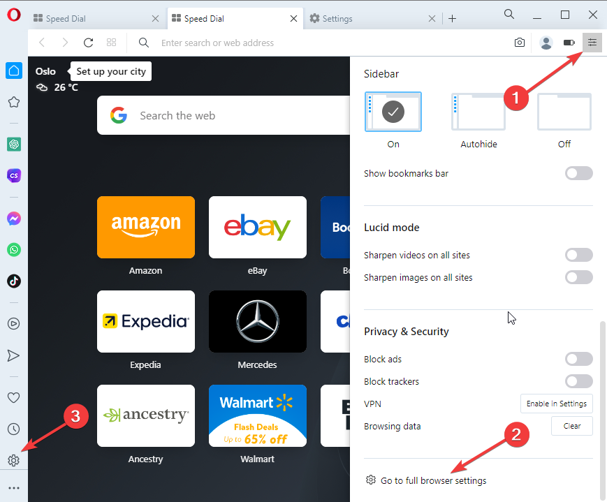 How to auto clear cache in Opera Browser