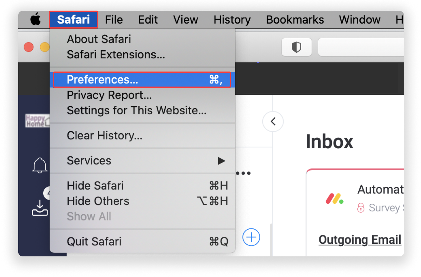 How to clear browser cache in Safari