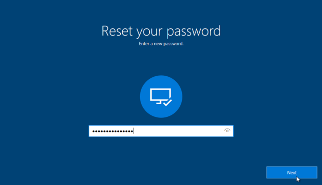 Reset your microsoft password