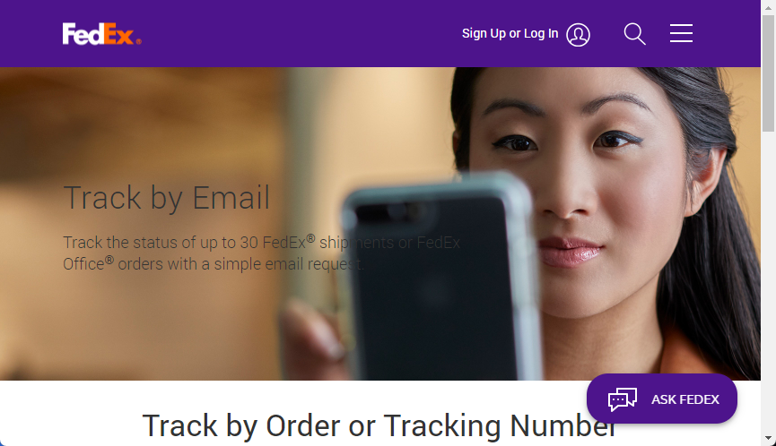 Track FedEx Shipments by email request