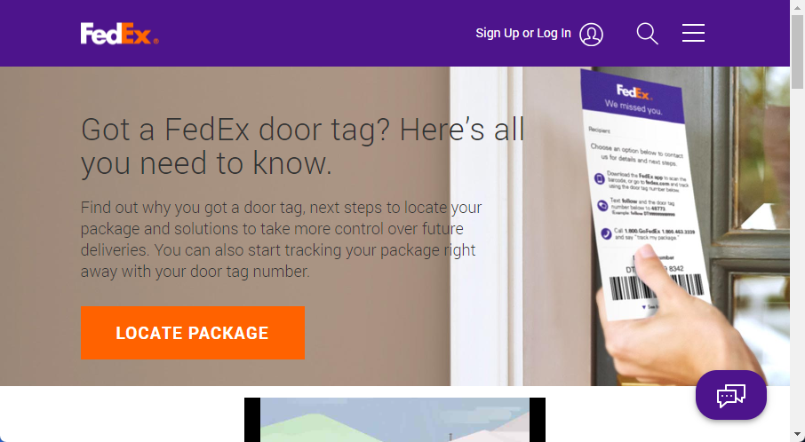 Use FedEx Door Tag ID Number