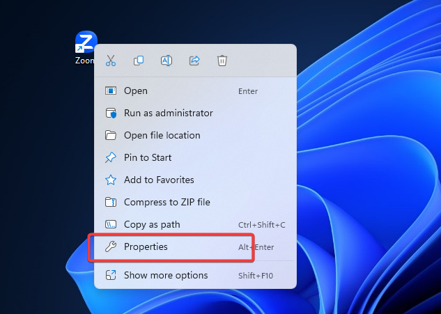 run Zoom desktop app in compatibility mode